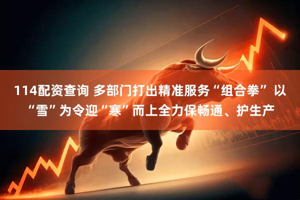 114配资查询 多部门打出精准服务“组合拳” 以“雪”为令迎“寒”而上全力保畅通、护生产